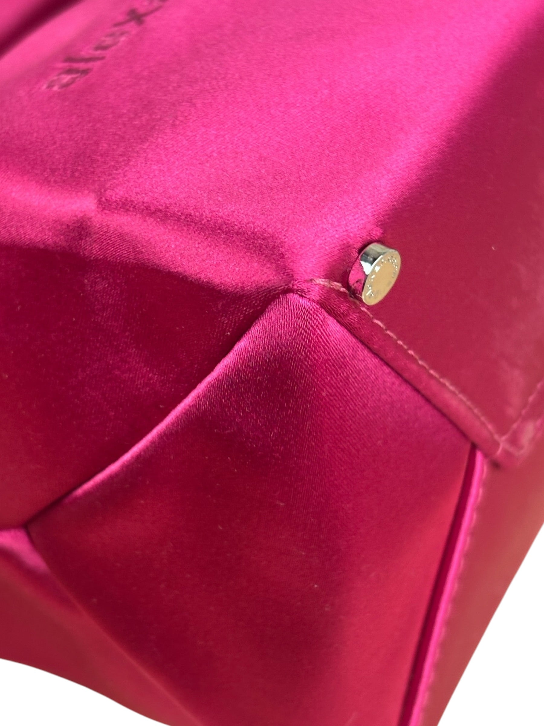 Alexander Wang Fuchsia Pink Satin Lunch Clutch