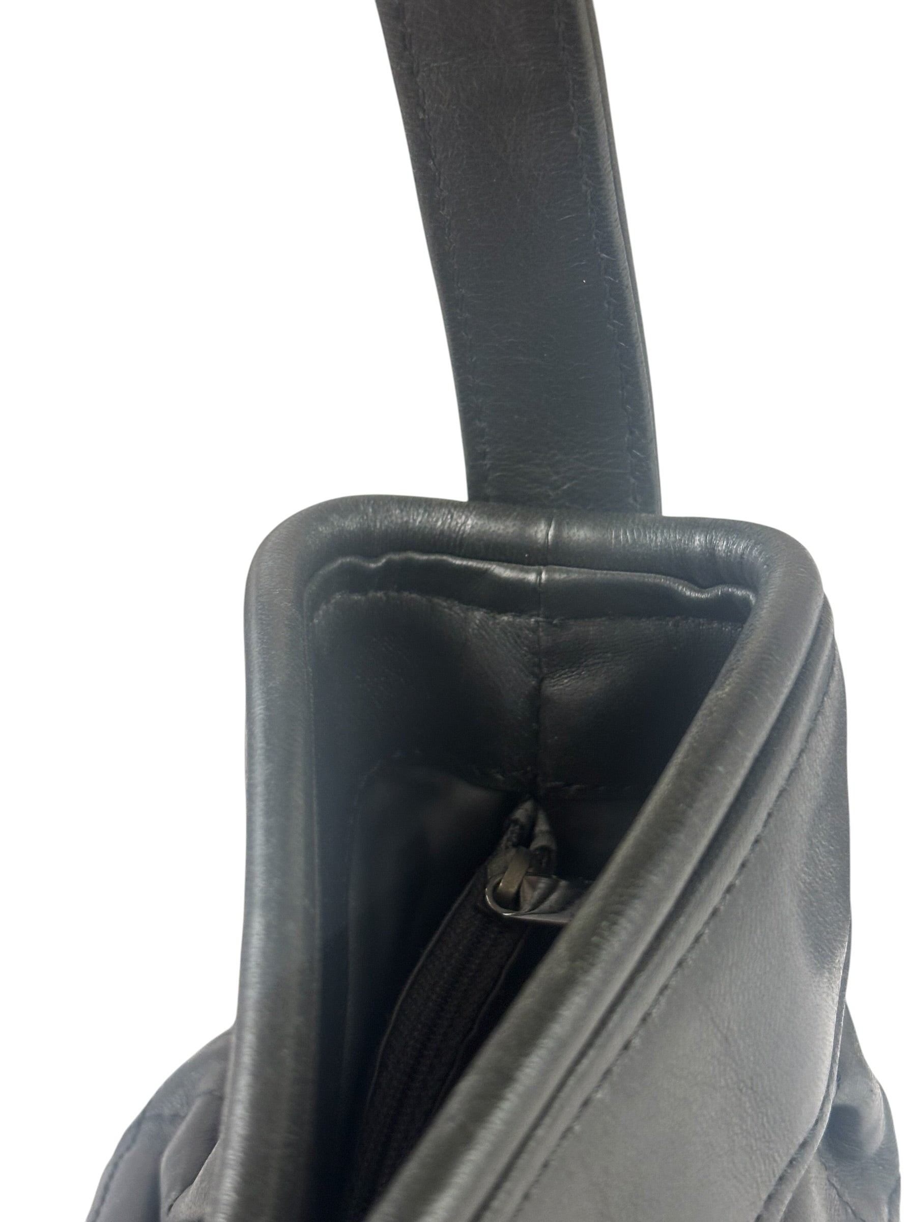 Chanel Grey Quilted Leather Tote Bag 2006