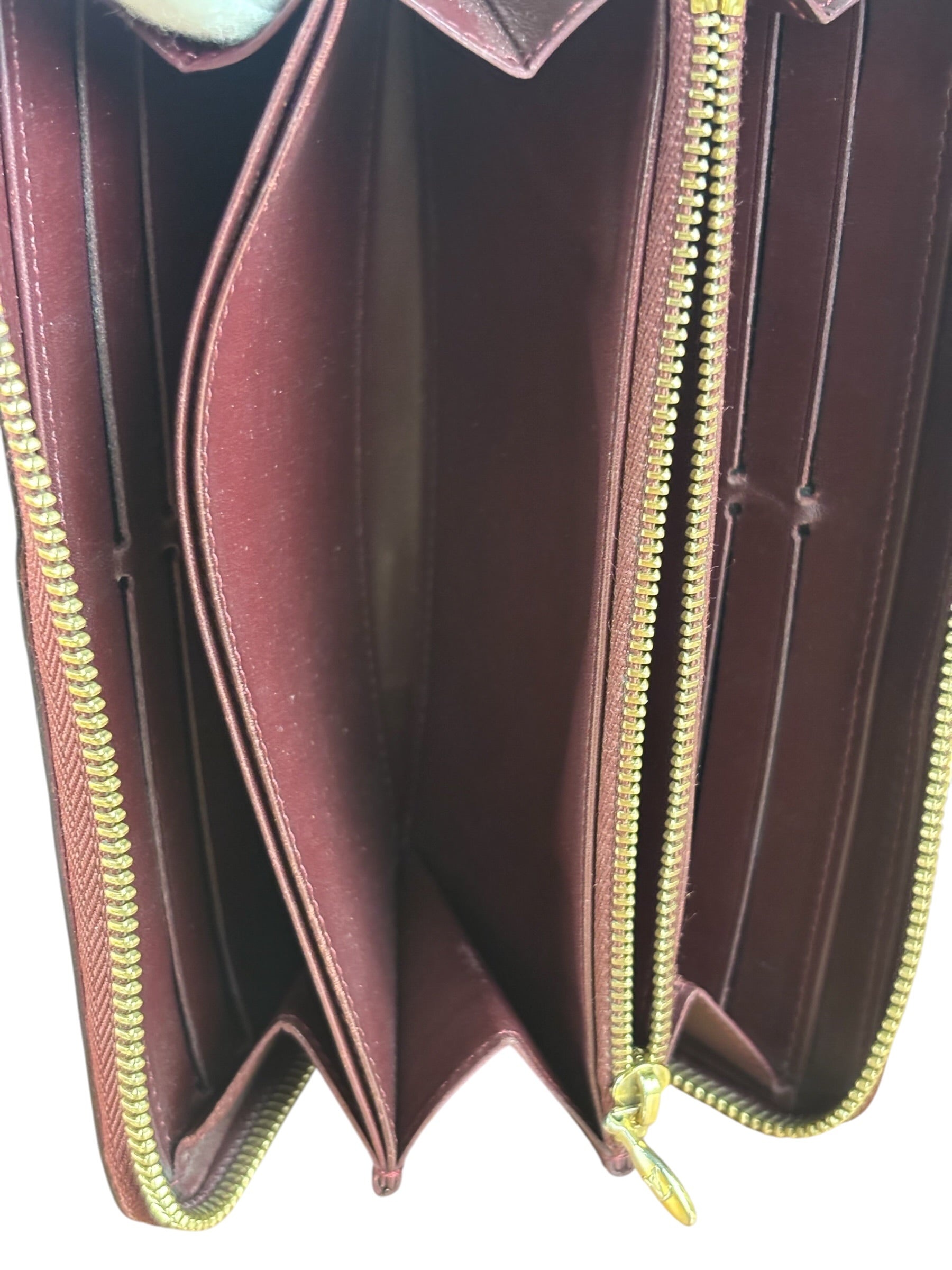 Louis Vuitton Burgundy Monogram Vernis Zippy Wallet