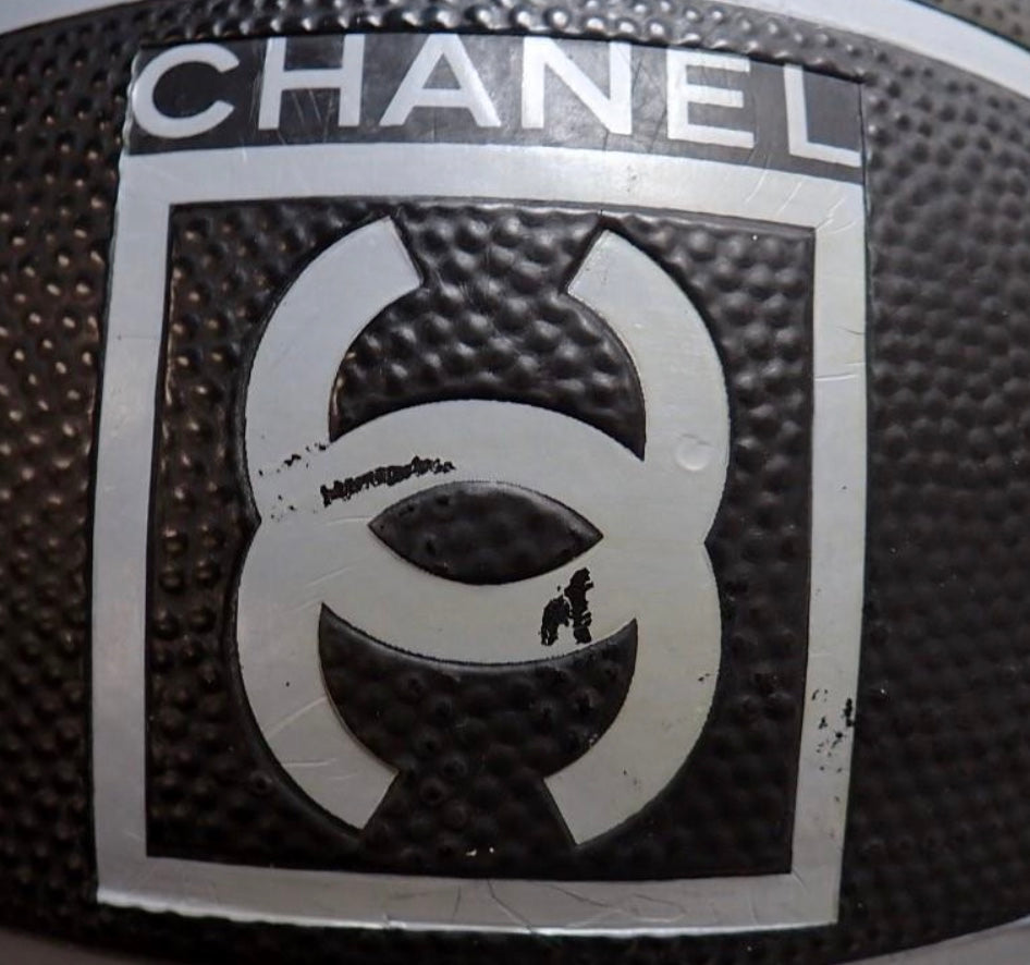 Chanel Rare Vintage Black Coco Mark Basketball