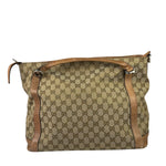 Gucci Beige/Brown Leather GG Satchel Two-Way Bag
