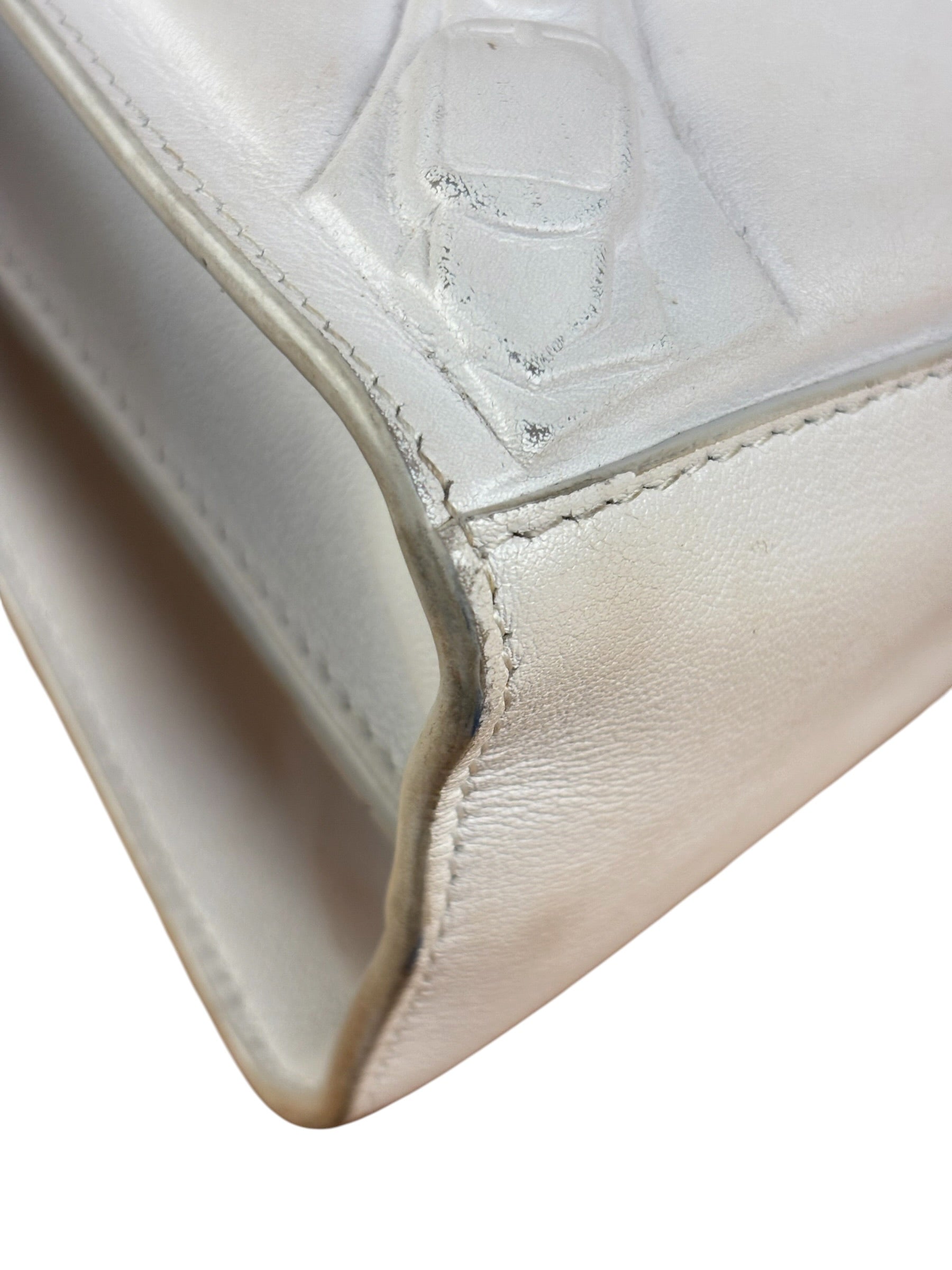 Balenciaga White Leather Neo Classic Le City Two-Way Bag