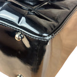 Chanel Black Patent Chocolate Bar Shoulder Tote 2002