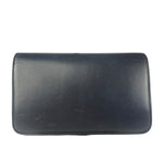 Fendi Black Leather F Logo Zip-Around Long Wallet