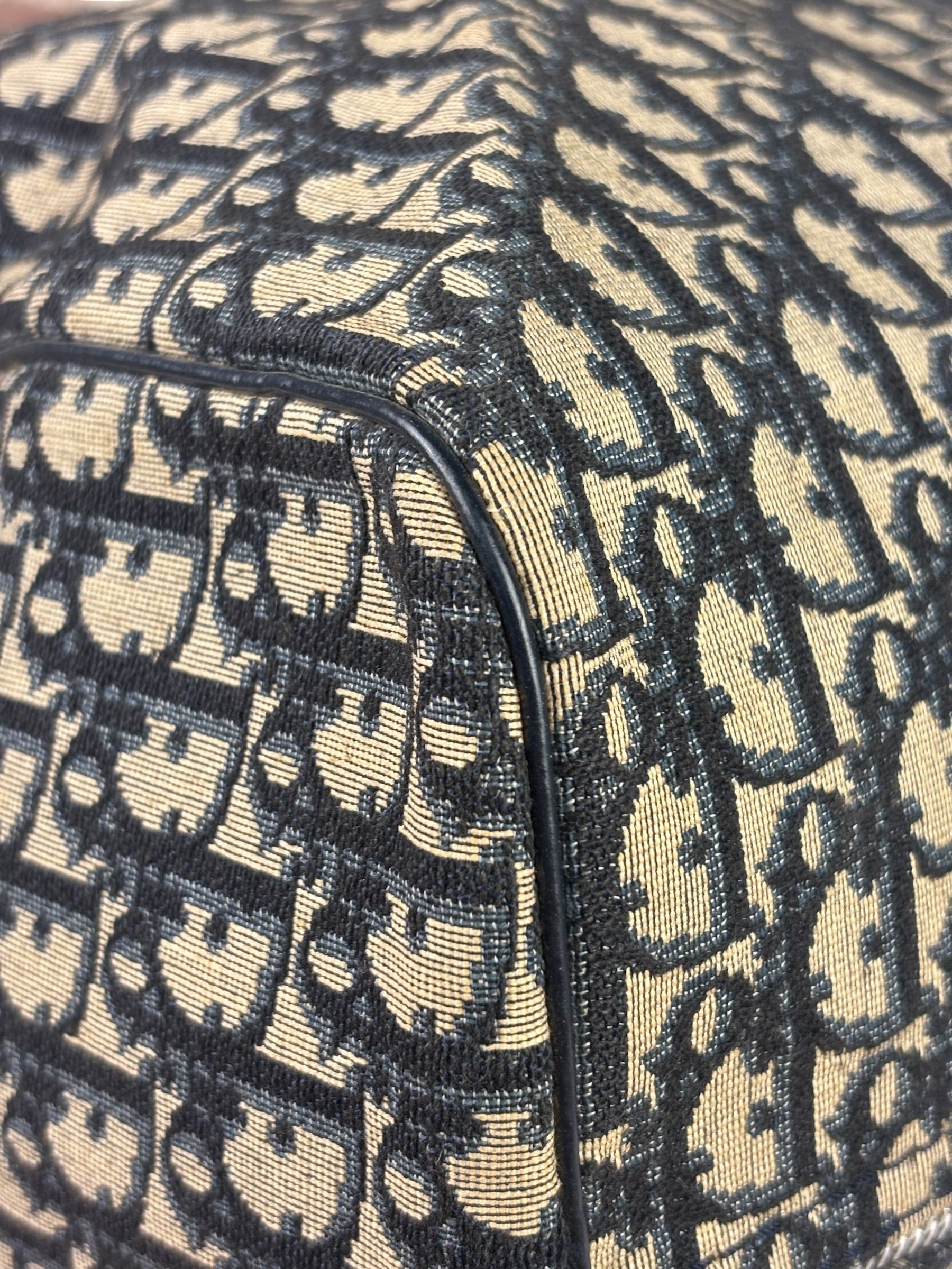 Christian Dior Vintage Black Trotter Boston Travel Bag