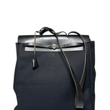 Hermes Black Toile Herbag 39 Handbag