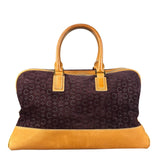 Celine Vintage Suede Macadam Leather Bowler Bag