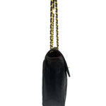 Chanel Black Quilted Lambskin Half Moon Flap 1989