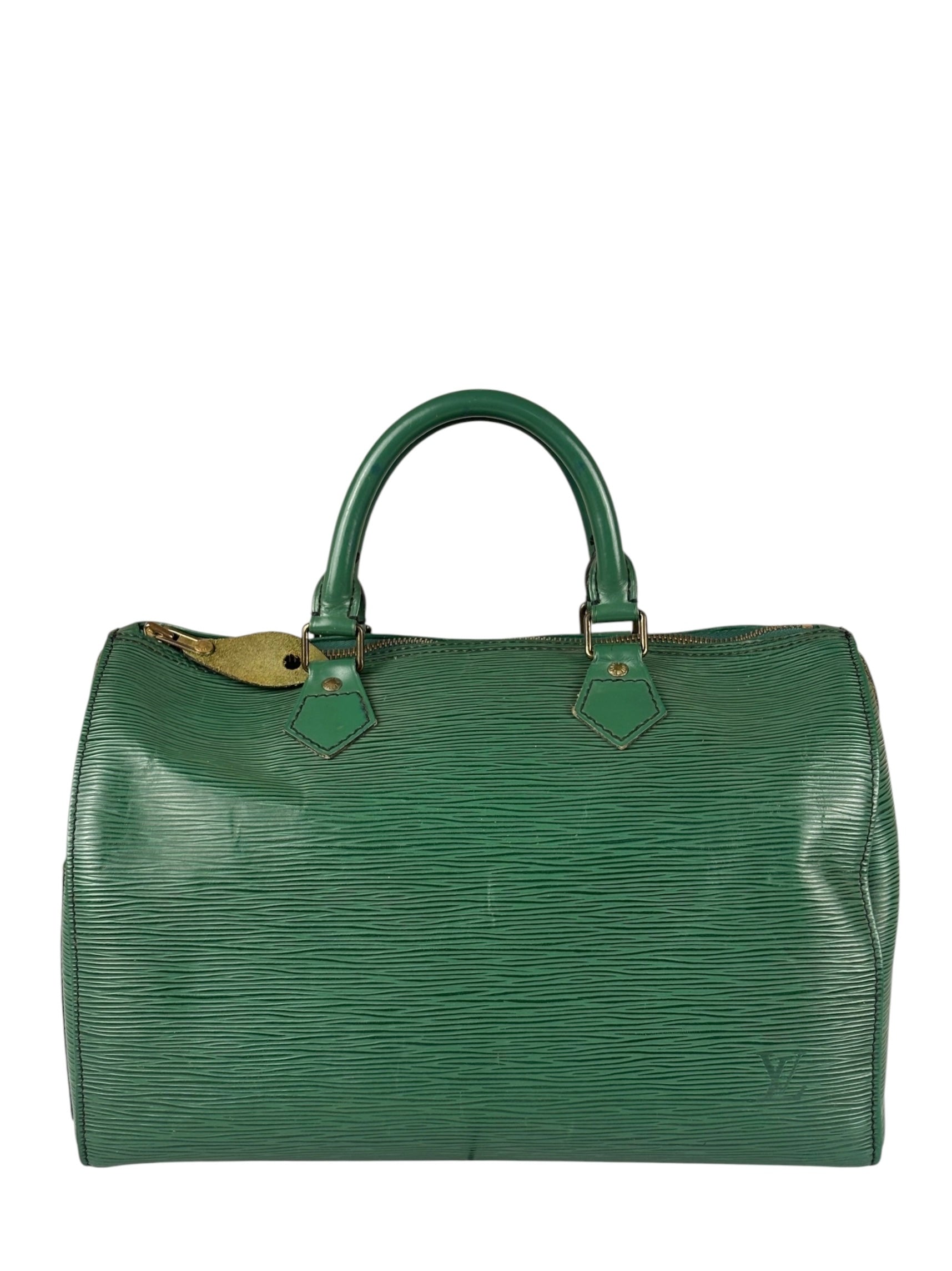 Louis Vuitton Vintage Green Epi Speedy 35