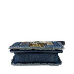 Chanel Blue Denim/Leather Trim Patchwork Boy Flap Bag 2014