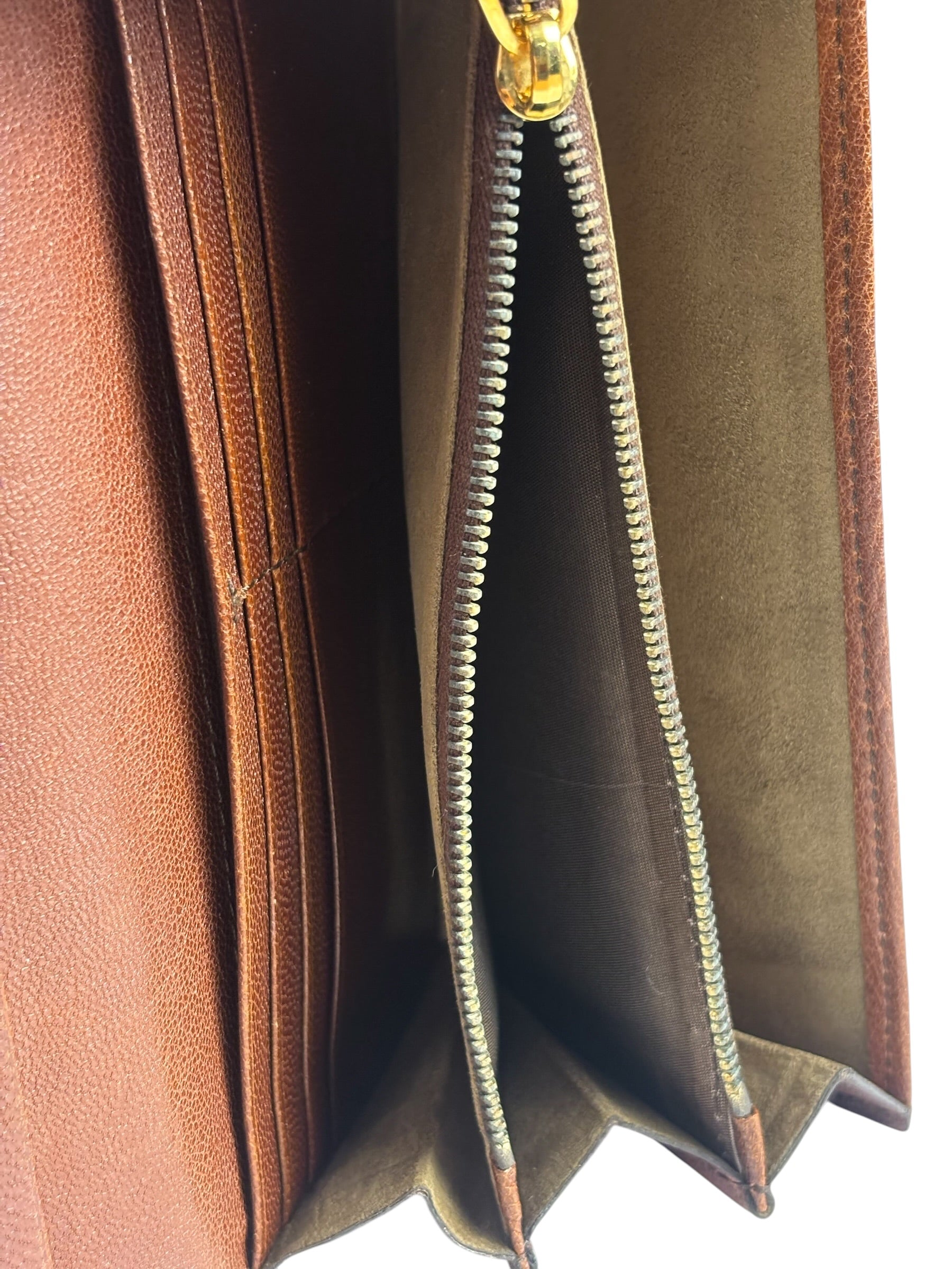Tom Ford Brown Leather Flap Bi-Fold Wallet