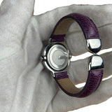 Gucci 6600L Turn Face Purple Leather Strap