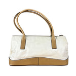 Prada Vintage White/Brown Top Handle Bag