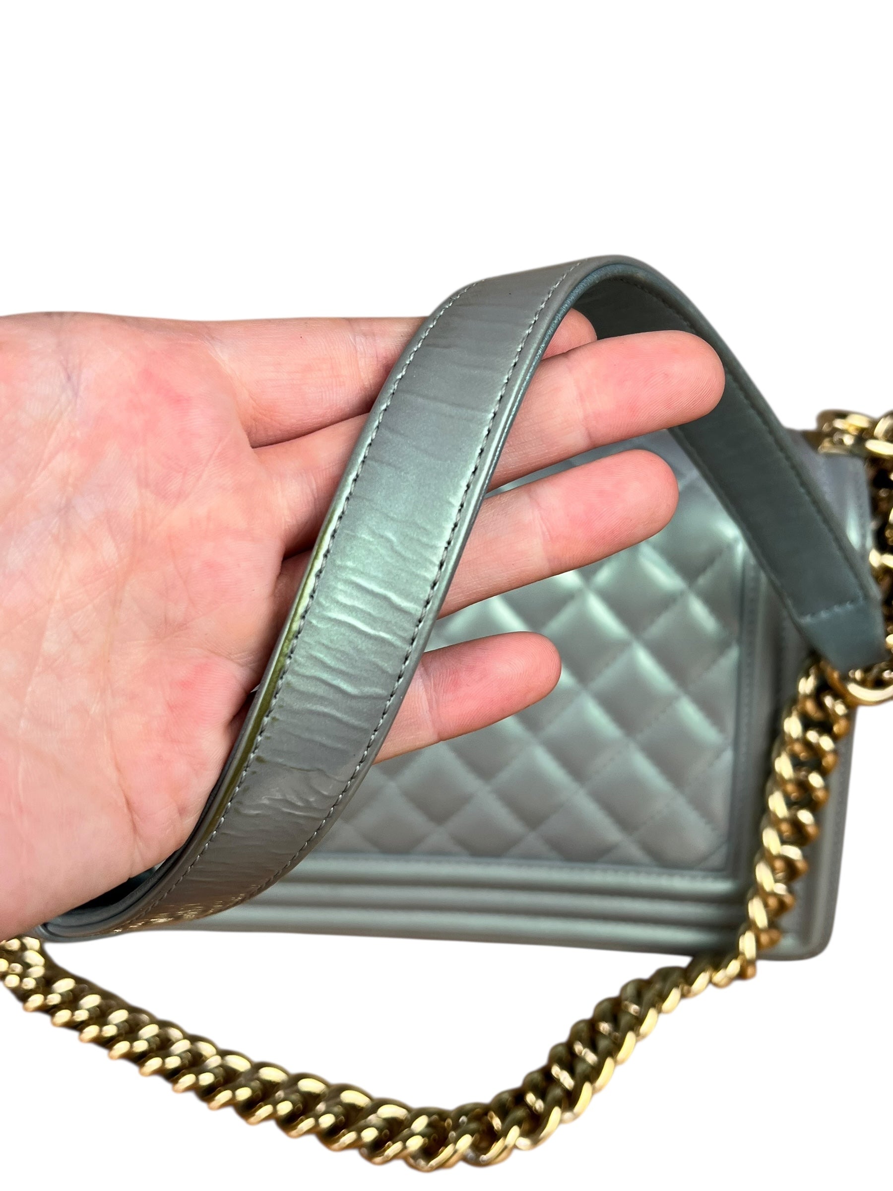 Chanel Medium Quilted Iridescent Boy Bag