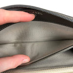 Chanel Caviar Leather Grey Zip Wallet