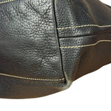 Prada Vintage Black Pebbled Leather Hobo Bag