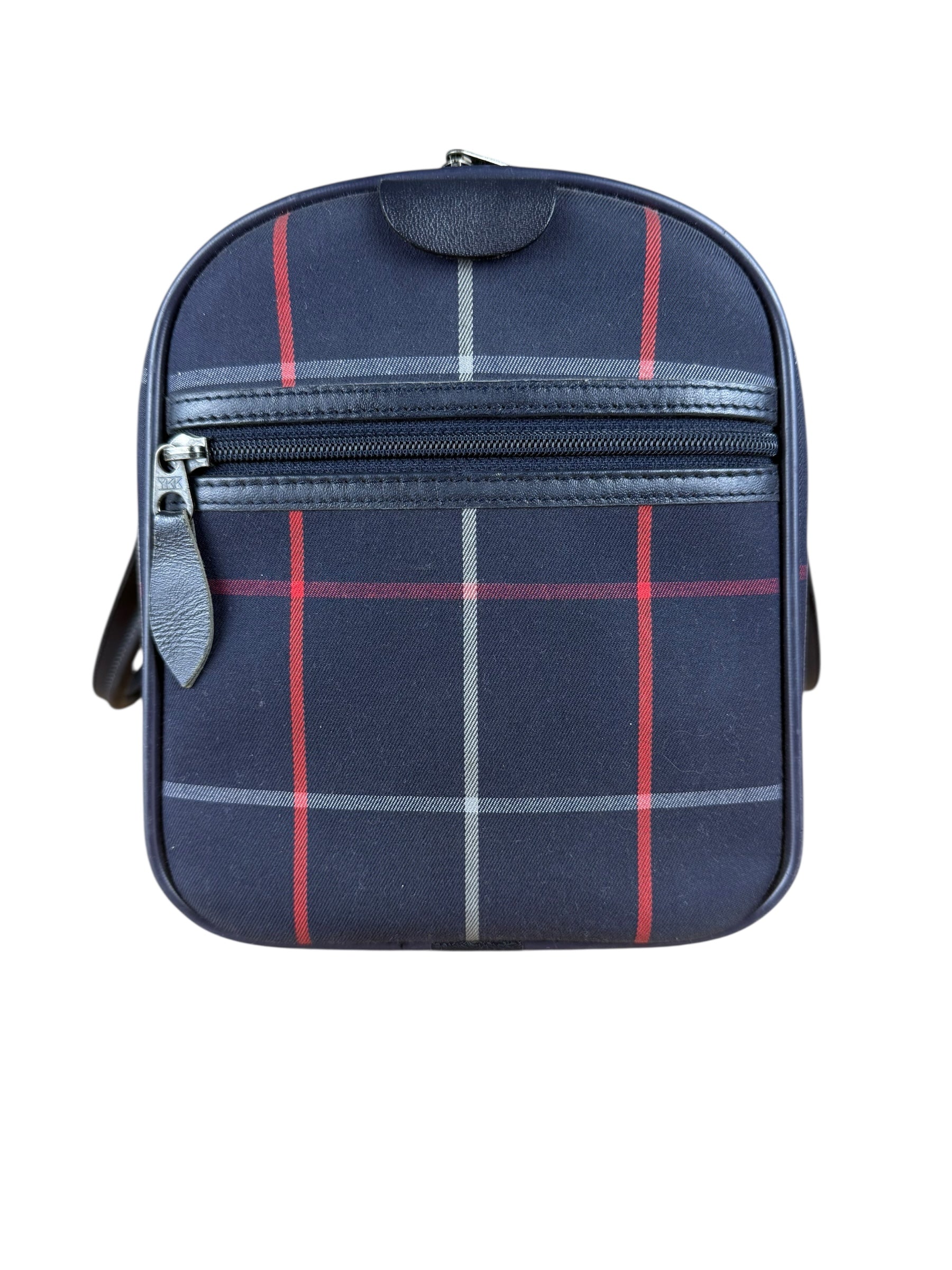 Burberry Blue Nova Check Vintage Boston Bag