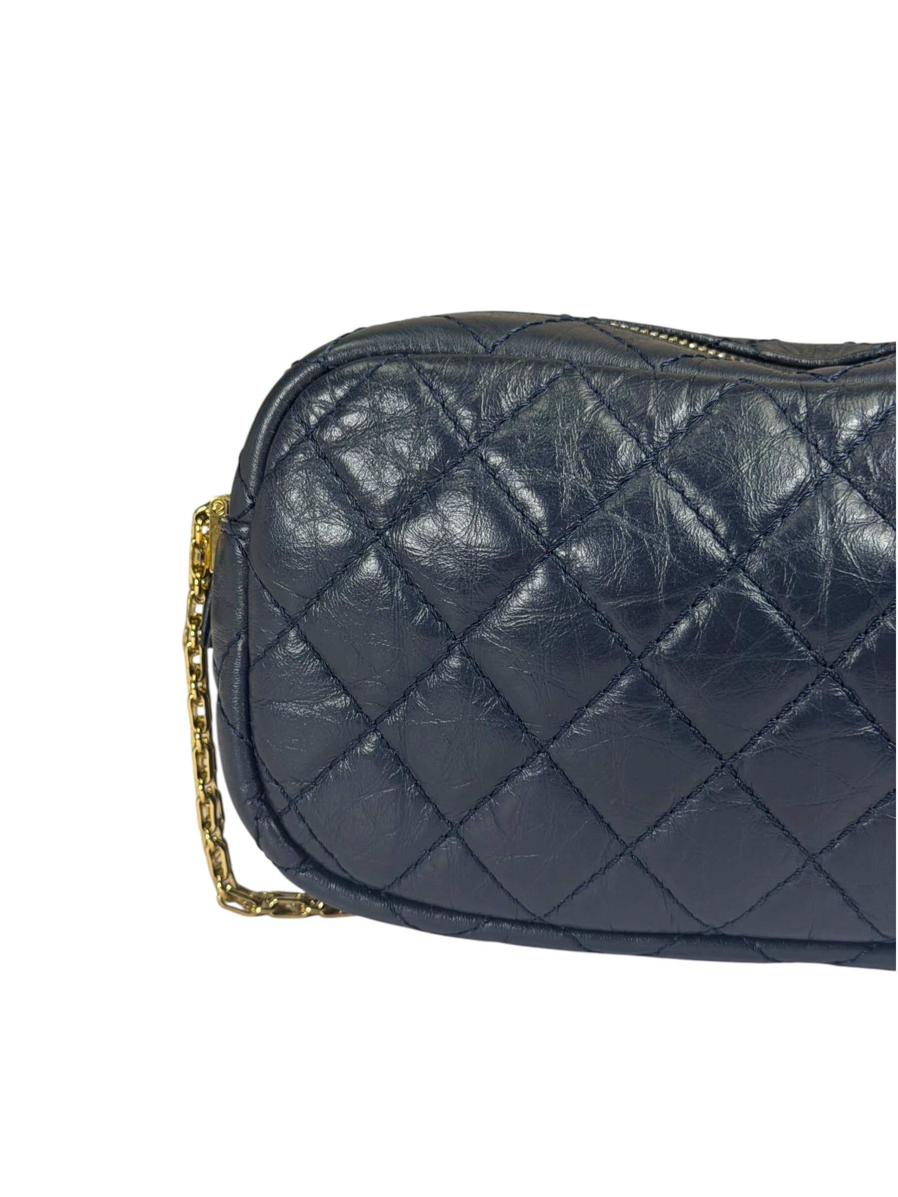 Chanel Navy Quilted Lambskin Small Camera Bag 2019