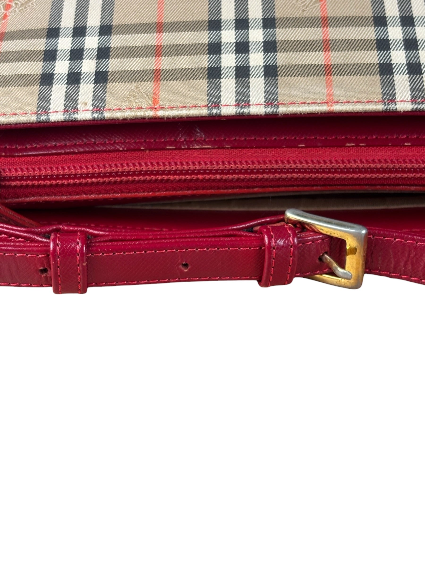 Burberry Brown/Beige House Haymarked Shoulder Bag