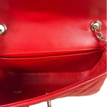 Chanel Red Lambskin Timeless Small Shoulder Bag 2017
