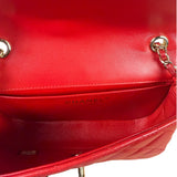 Chanel Red Lambskin Timeless Small Shoulder Bag 2017