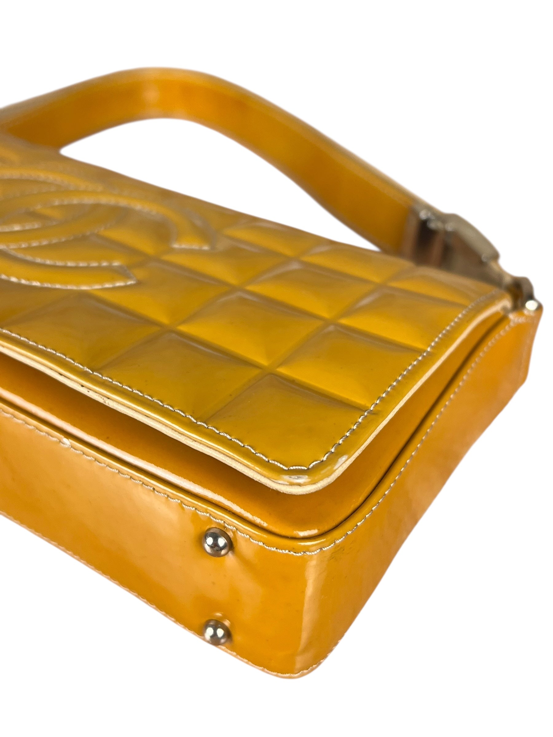 Chanel Vintage East West Patent Flap Bag