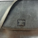 Burberry Vintage Black Pebbled Leather Crossbody Flap Bag
