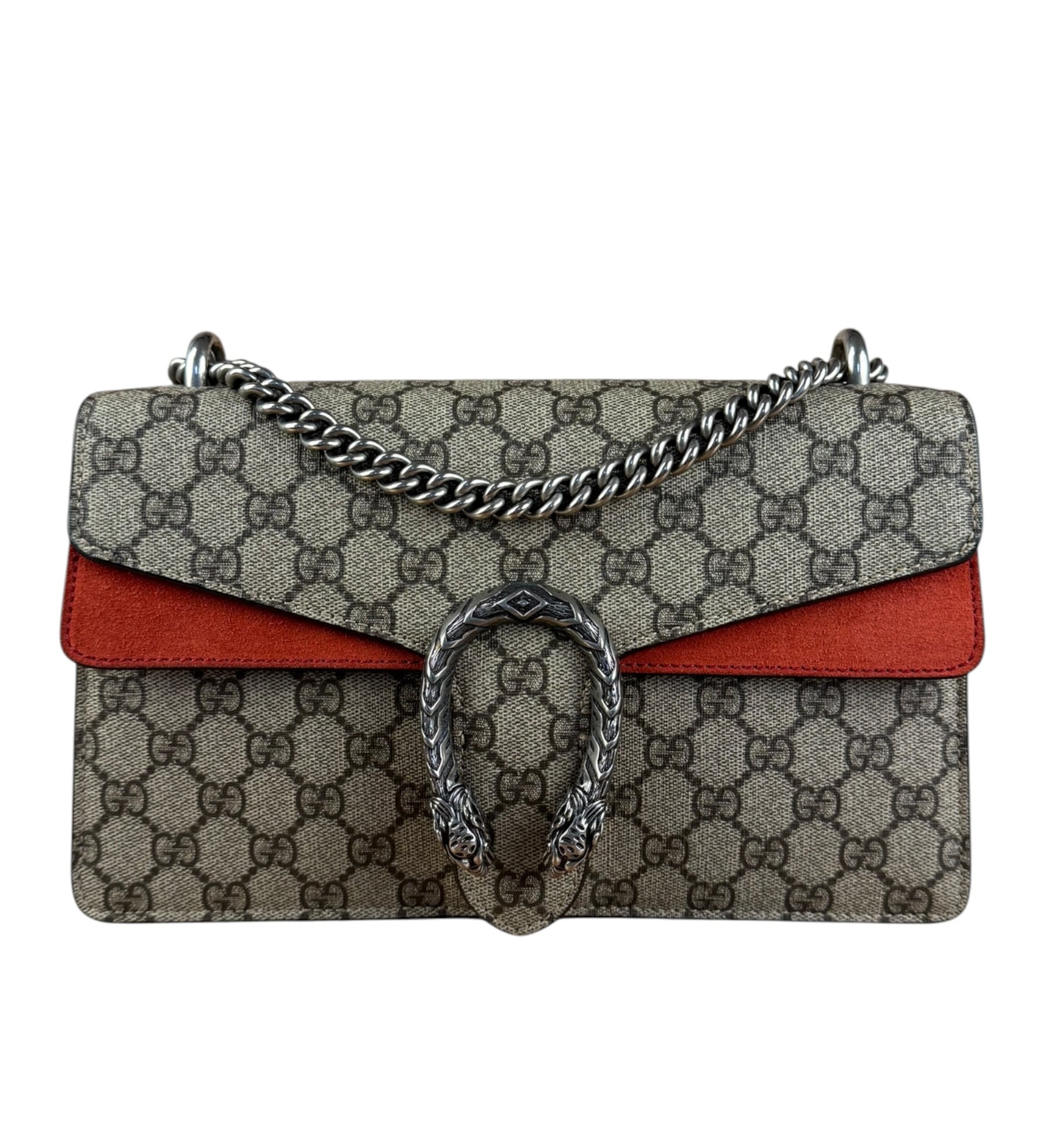 Gucci Dionysus GG Supreme Shoulder Bag Beige/Red