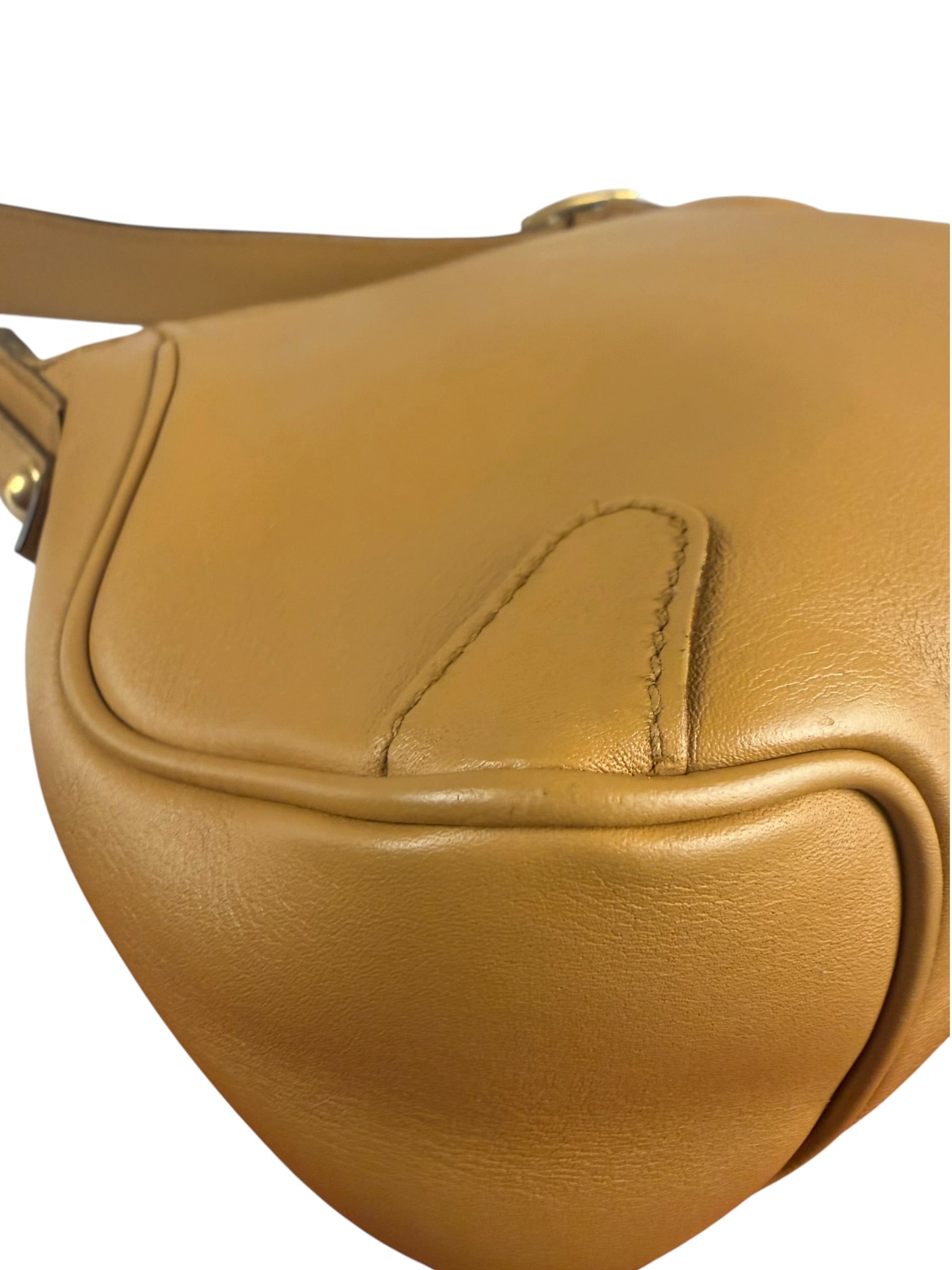 Gucci Vintage Camel Horsebit Shoulder Bag