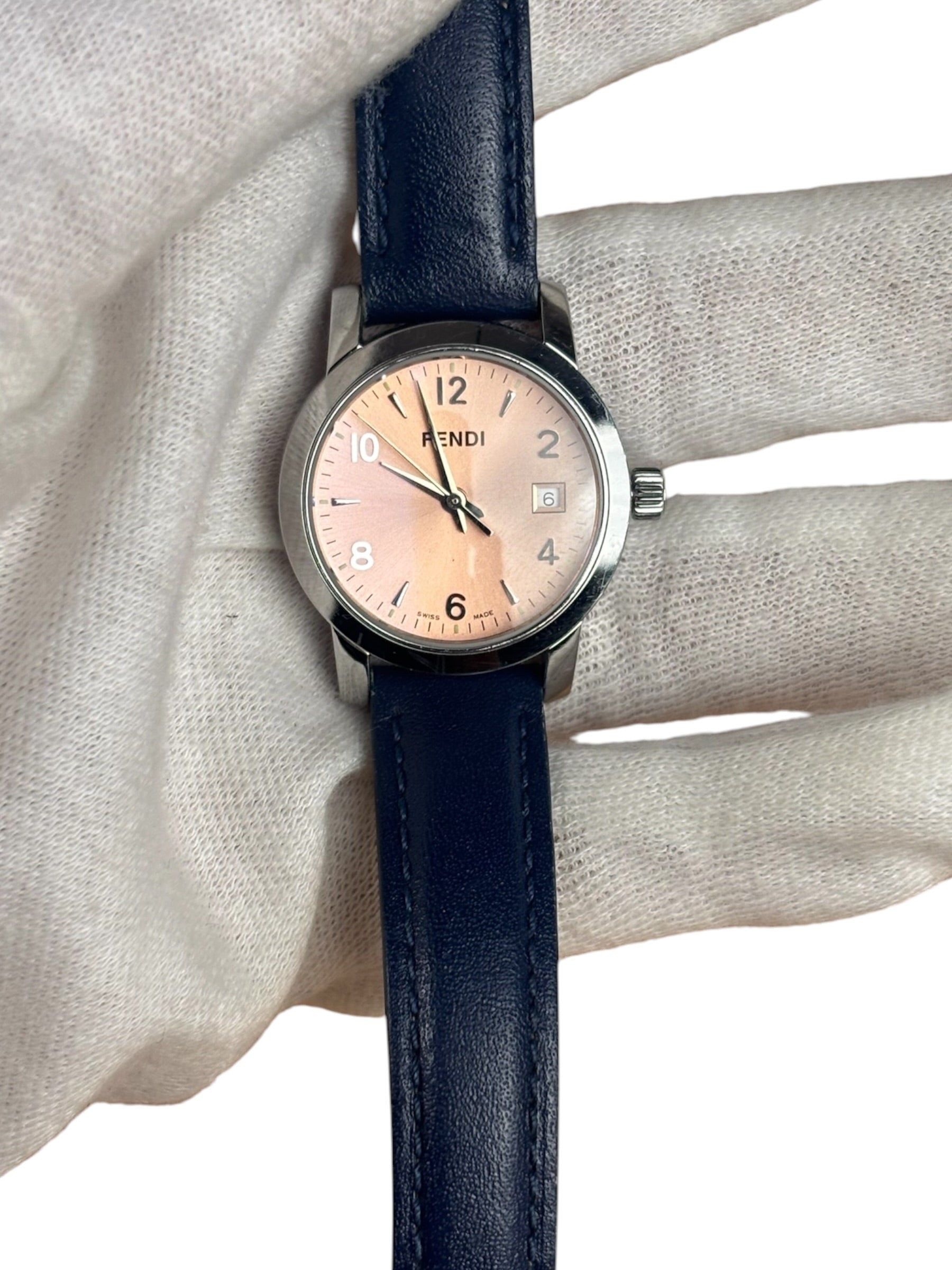 Fendi 2100L Pink Dial Blue Strap