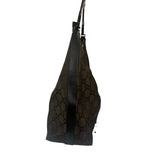 Gucci GG Monogram Brown Nylon Hobo Bag
