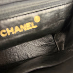 Chanel Vintage Black Mini Satin Flap Braided Shoulder Bag