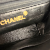 Chanel Vintage Black Mini Satin Flap Braided Shoulder Bag