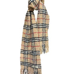 Burberry Check Alpaca Bouclé Wool Scarf