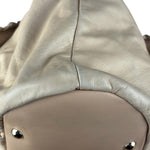 Gucci Vintage Beige Leather Ruched Handle Tote