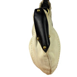 Saint Laurent White Canvas Mombasa Hobo Bag