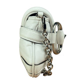 Gucci White Quilted Metelasse Leather Horsebit Chain Shoulder Bag