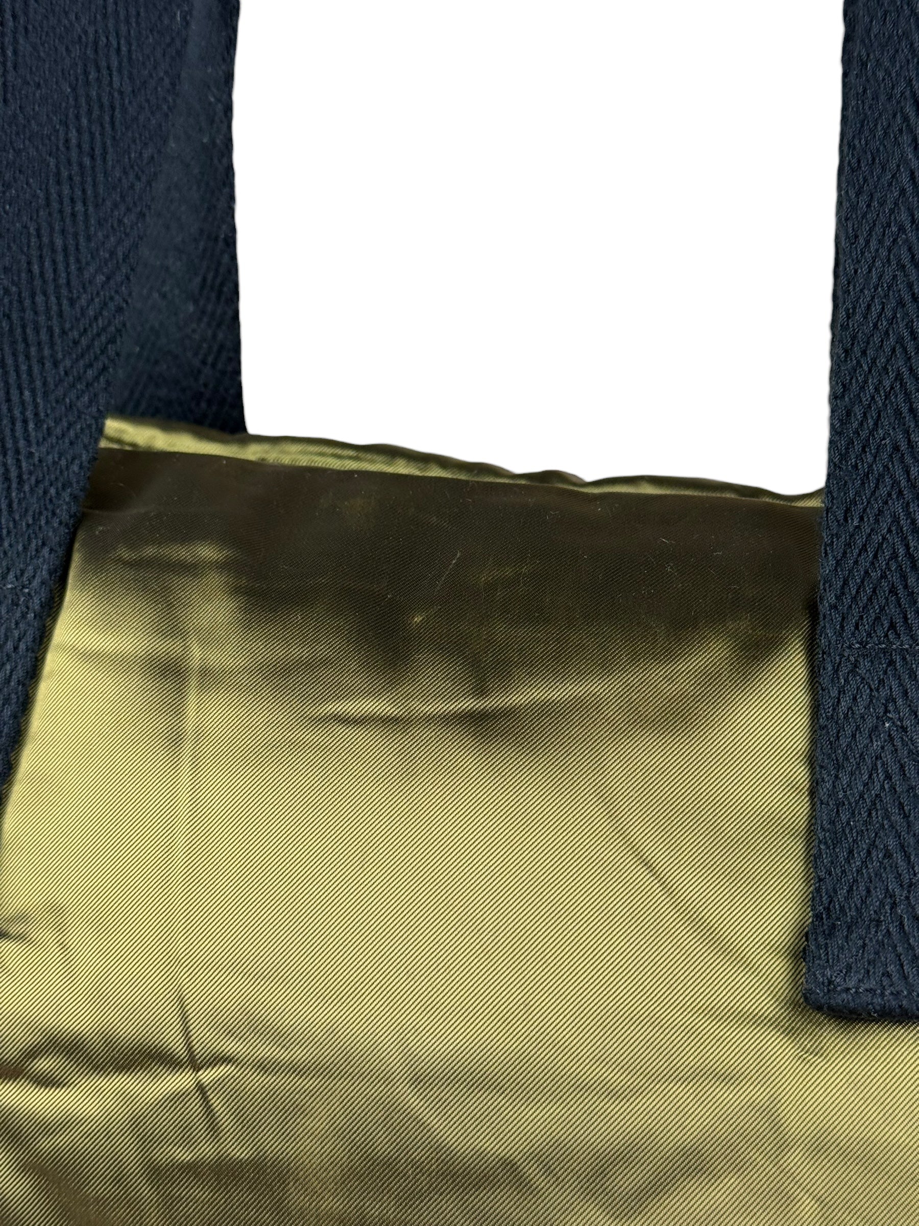 Celine Vintage Green Nylon Puffer Handbag