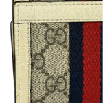 Gucci Beige Leather Trim Ophidia GG Supreme Card Case