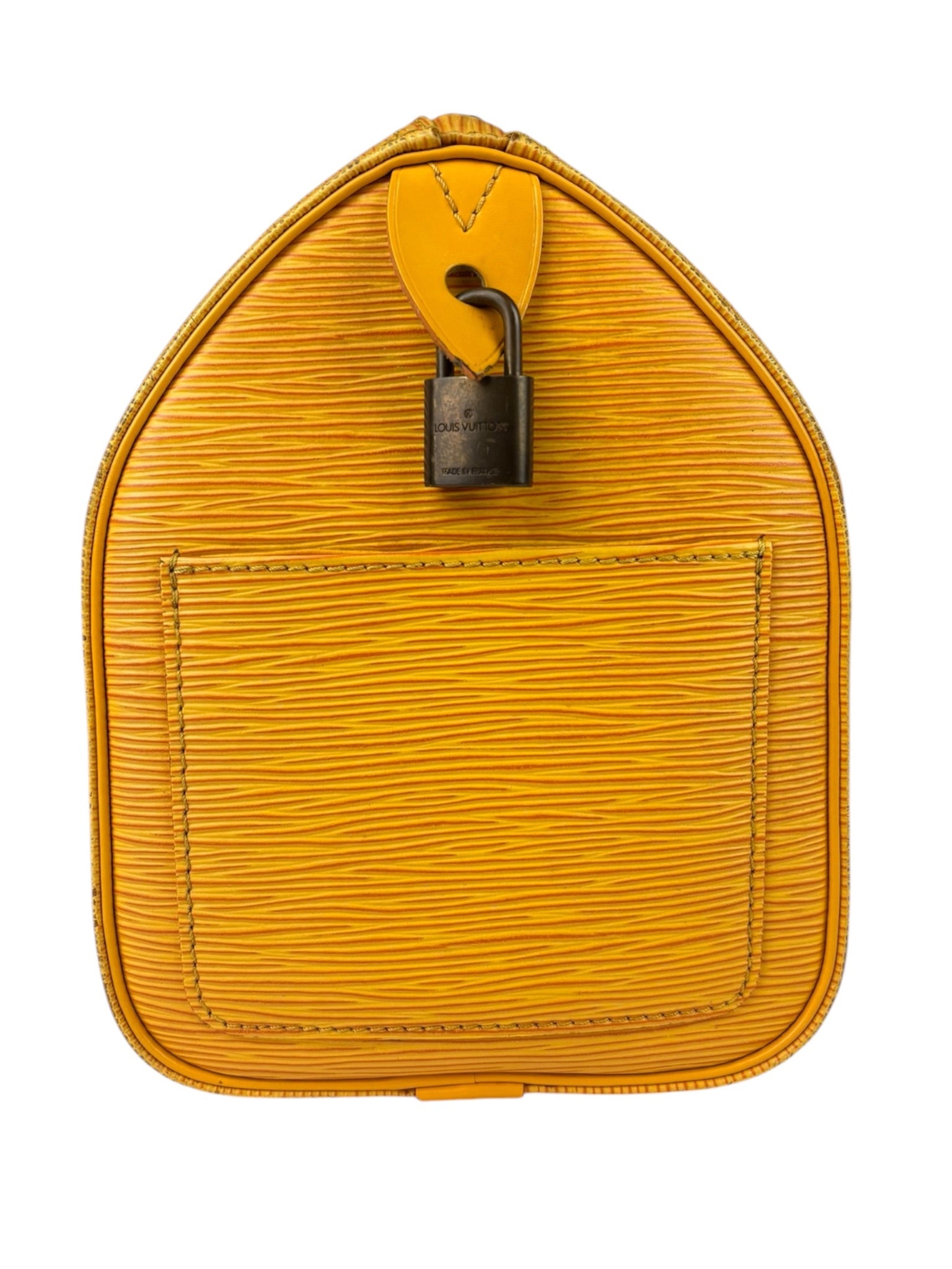 Louis Vuitton Yellow Epi Speedy 25