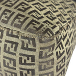 Fendi Brown Leather Trim Zucca Mamma Baguette