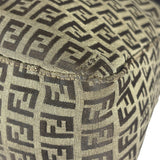 Fendi Brown Leather Trim Zucca Mamma Baguette