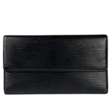 Louis Vuitton Black Epi Leather Long Wallet