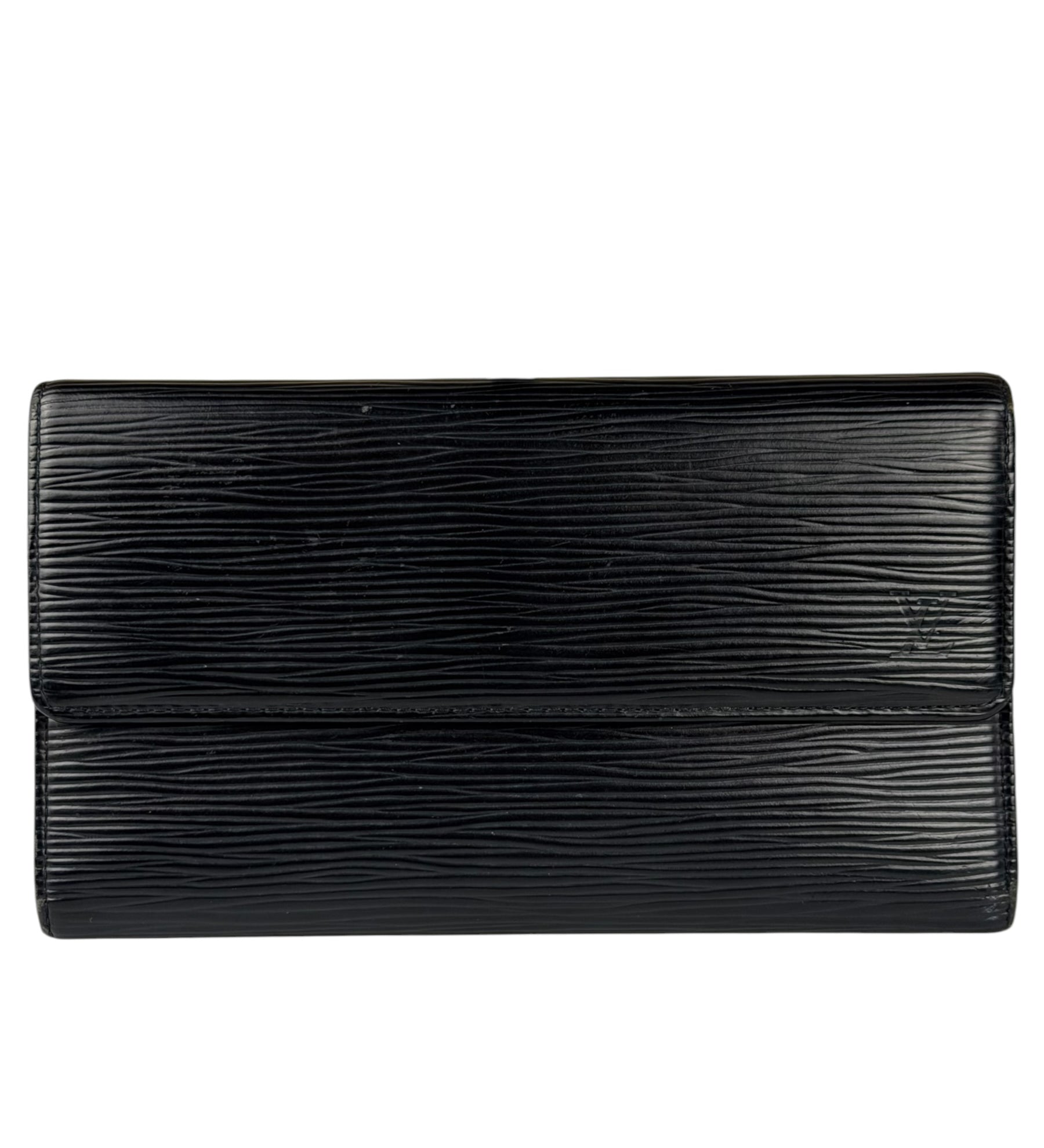 Louis Vuitton Black Epi Leather Long Wallet