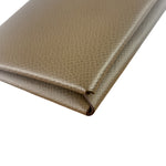 Hermes Beige Leather Calvi Coin Holder