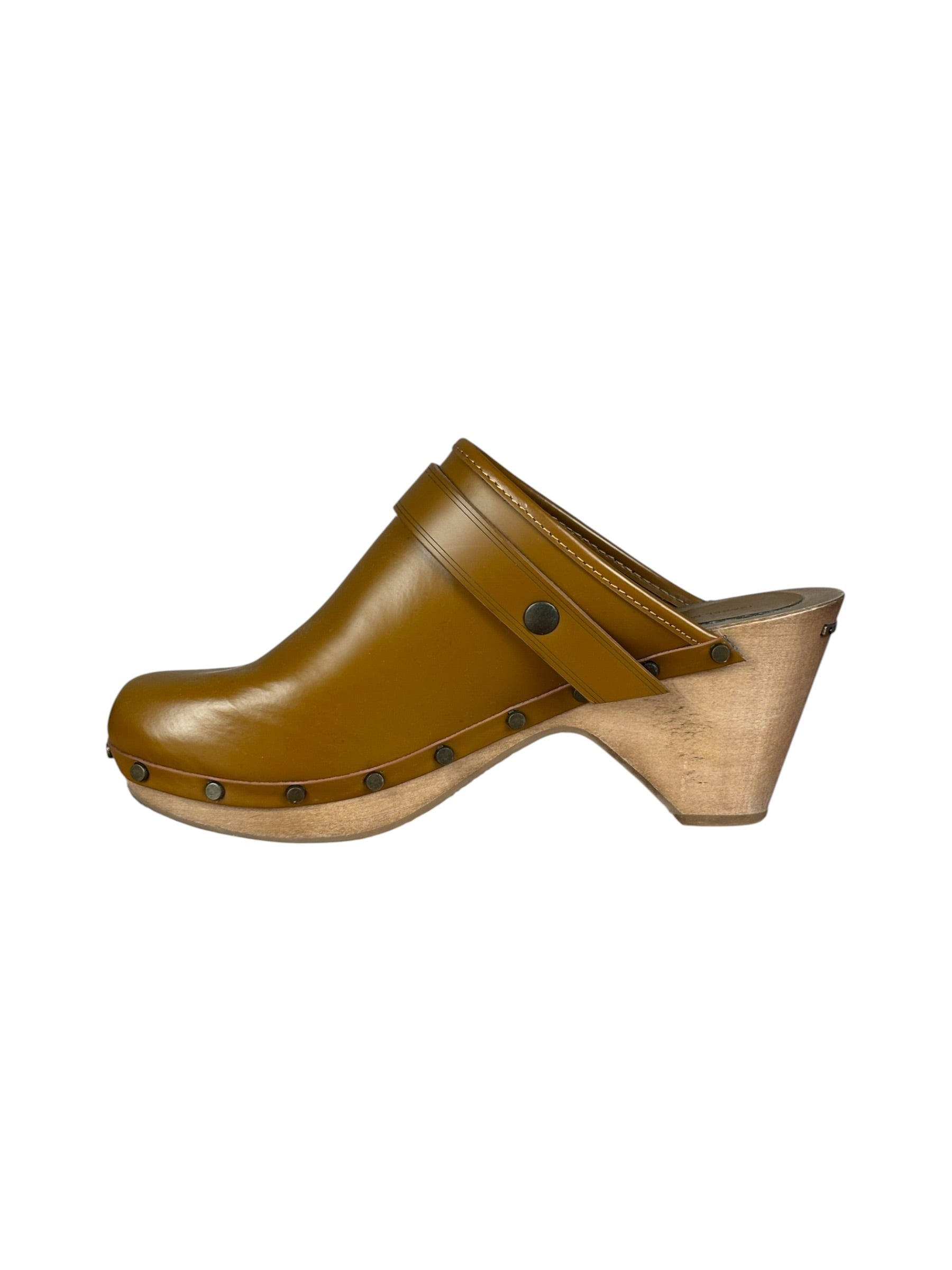 Isabel Marant Camel Brown Marant Titya Leather Clog (Footwear)