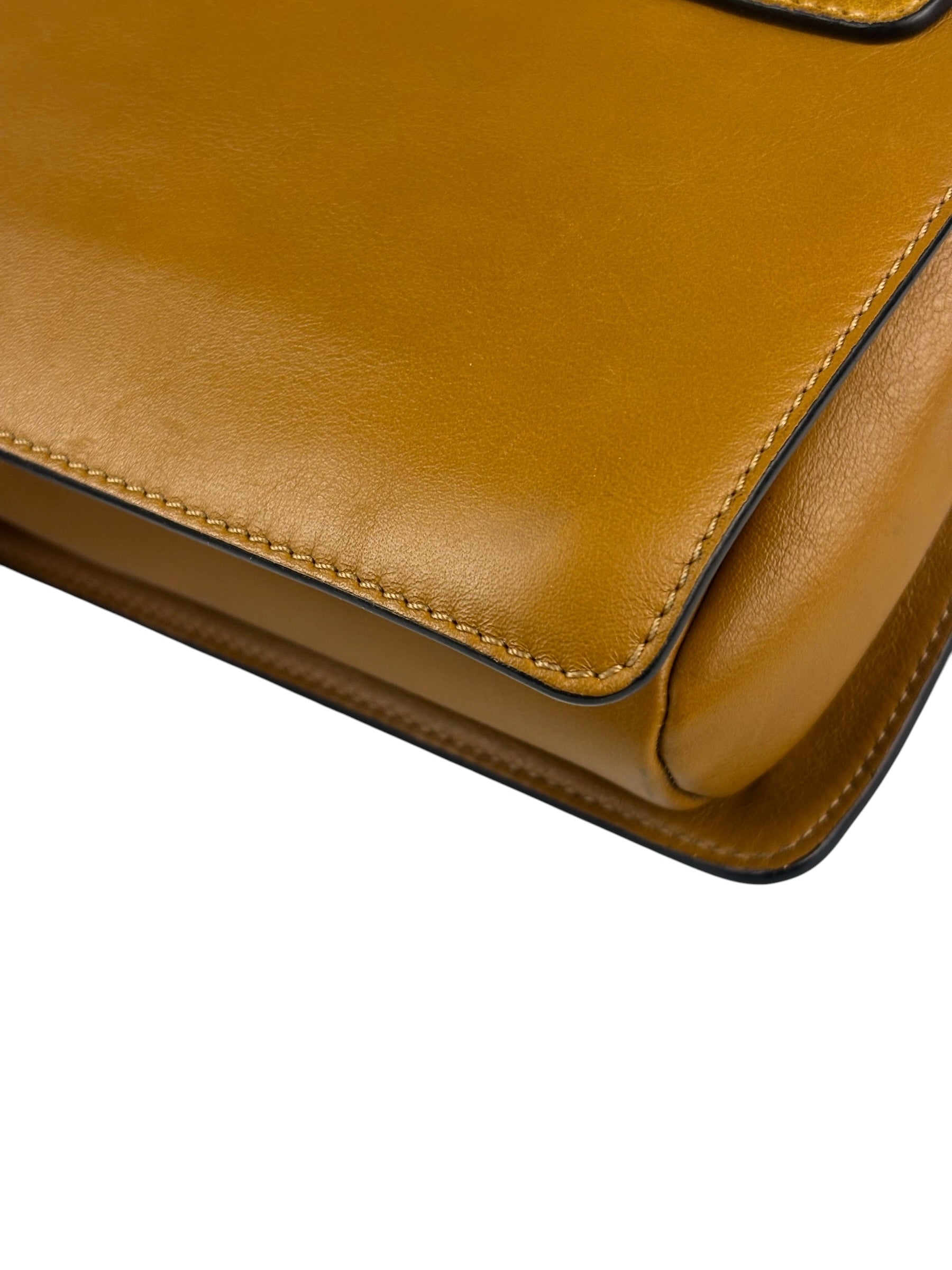 Chloe Mustard Yellow Leather/Suede Faye Bag