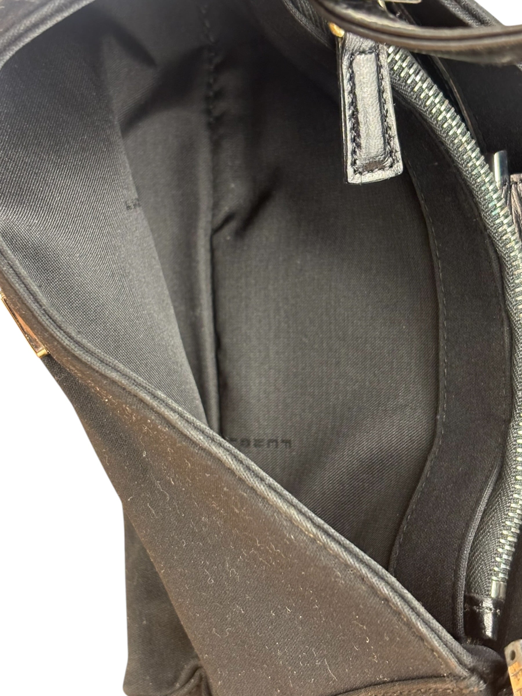 Fendi Black Neoprene Baguette