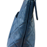 Chanel Blue Quilted Leather O-Case Zipped Pouch 2017