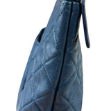 Chanel Blue Quilted Leather O-Case Zipped Pouch 2017